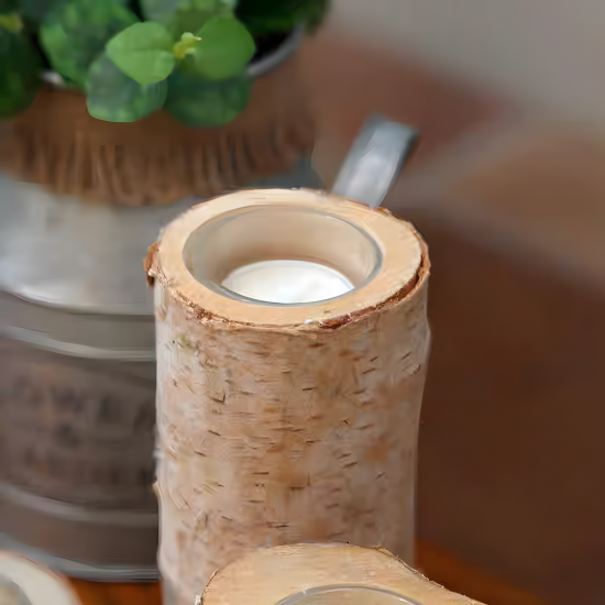 Wooden Candle Holder